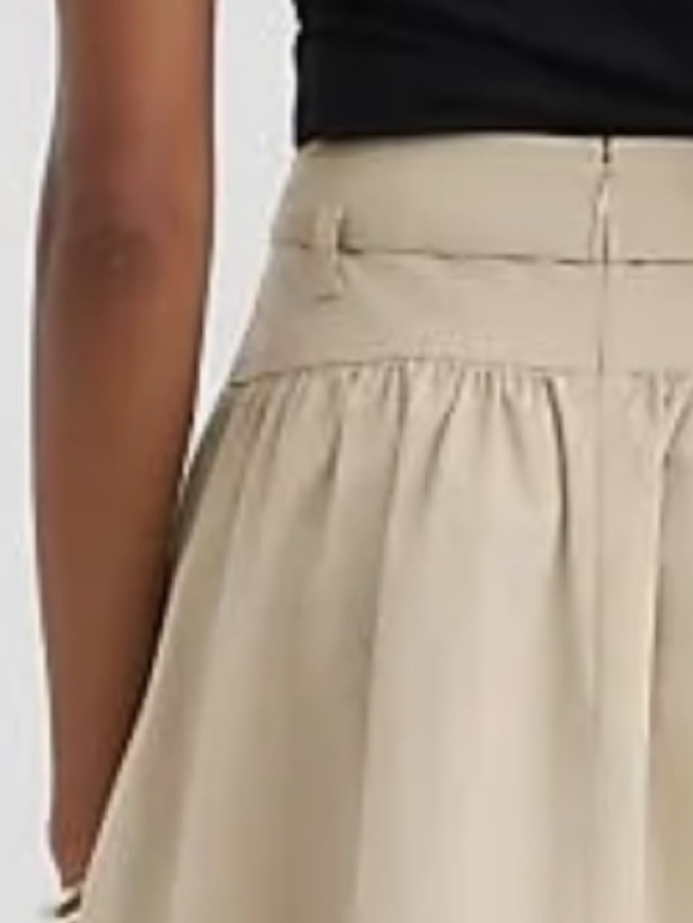 Khaki Tan Crisp Twill Maxi Skirt Pockets Size 10 NWOT - Picture 9 of 15